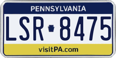 PA license plate LSR8475