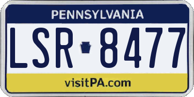 PA license plate LSR8477