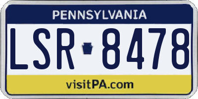 PA license plate LSR8478