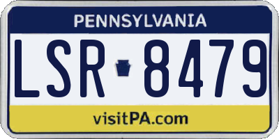 PA license plate LSR8479