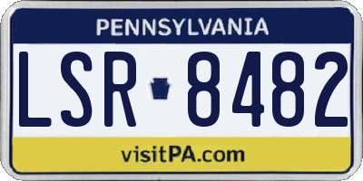 PA license plate LSR8482