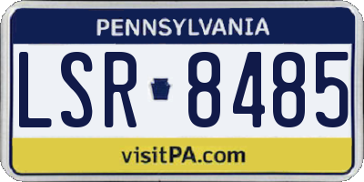 PA license plate LSR8485