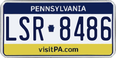 PA license plate LSR8486