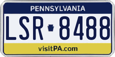 PA license plate LSR8488