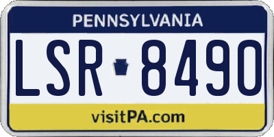 PA license plate LSR8490