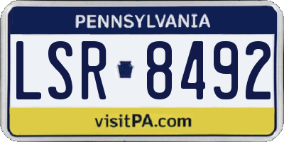 PA license plate LSR8492