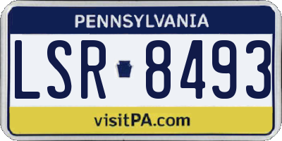 PA license plate LSR8493