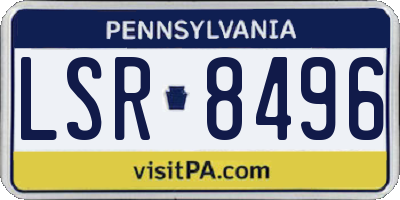 PA license plate LSR8496