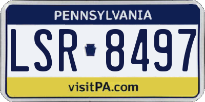 PA license plate LSR8497