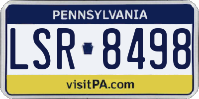 PA license plate LSR8498