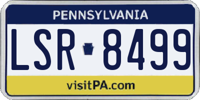 PA license plate LSR8499