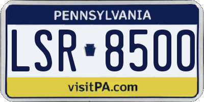 PA license plate LSR8500