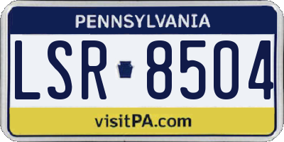 PA license plate LSR8504