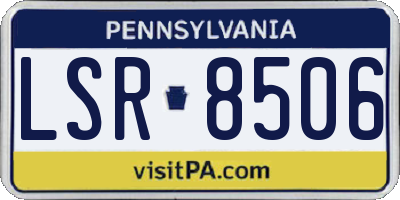 PA license plate LSR8506