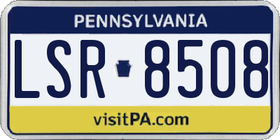 PA license plate LSR8508