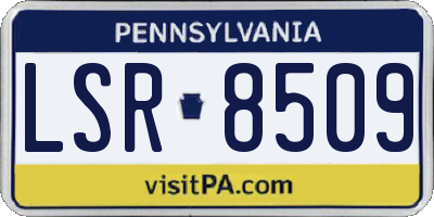 PA license plate LSR8509