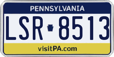 PA license plate LSR8513