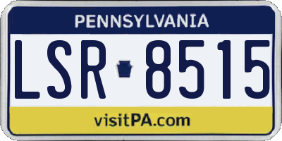 PA license plate LSR8515