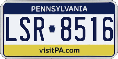 PA license plate LSR8516