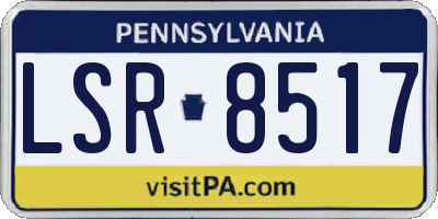 PA license plate LSR8517