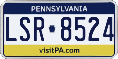PA license plate LSR8524