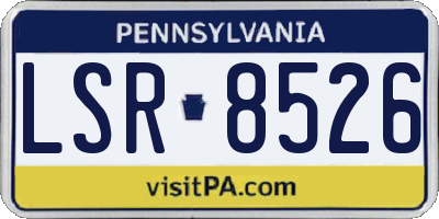 PA license plate LSR8526