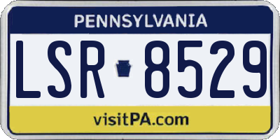 PA license plate LSR8529