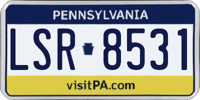 PA license plate LSR8531