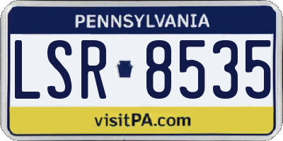PA license plate LSR8535