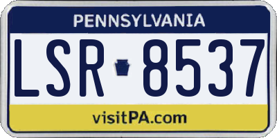 PA license plate LSR8537