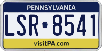 PA license plate LSR8541