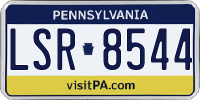 PA license plate LSR8544