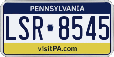 PA license plate LSR8545