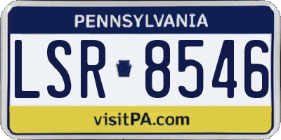PA license plate LSR8546