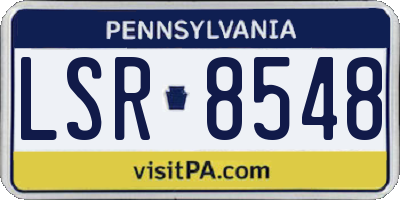 PA license plate LSR8548