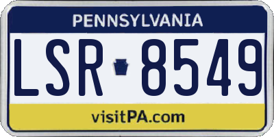 PA license plate LSR8549