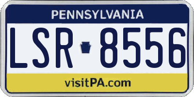 PA license plate LSR8556