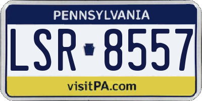 PA license plate LSR8557