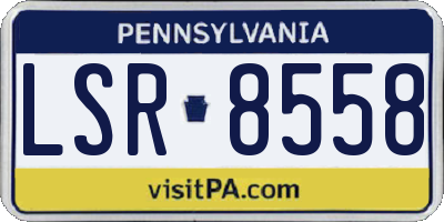 PA license plate LSR8558