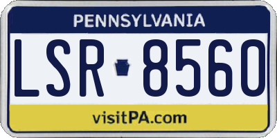 PA license plate LSR8560