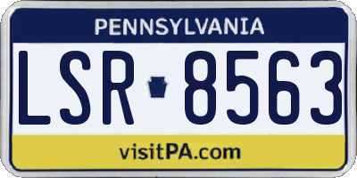 PA license plate LSR8563