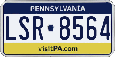 PA license plate LSR8564