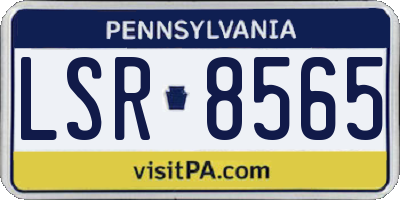 PA license plate LSR8565