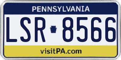 PA license plate LSR8566