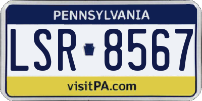 PA license plate LSR8567