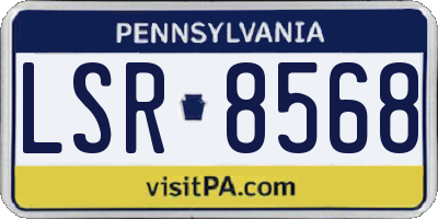 PA license plate LSR8568