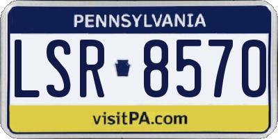 PA license plate LSR8570