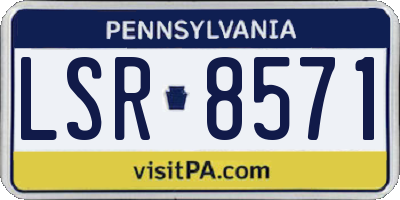 PA license plate LSR8571