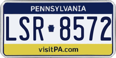 PA license plate LSR8572