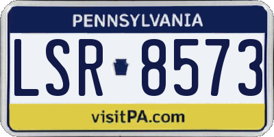 PA license plate LSR8573